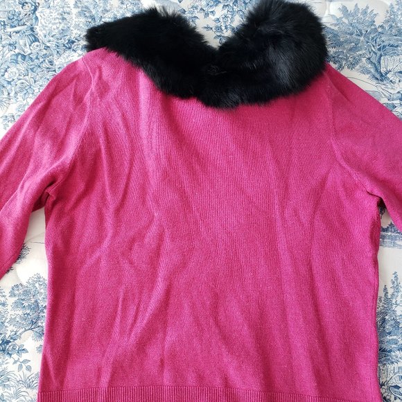 John Paul Richard Uniform Vintage Removable Rabbit Fur Collar Pullover - Picture 4 of 7